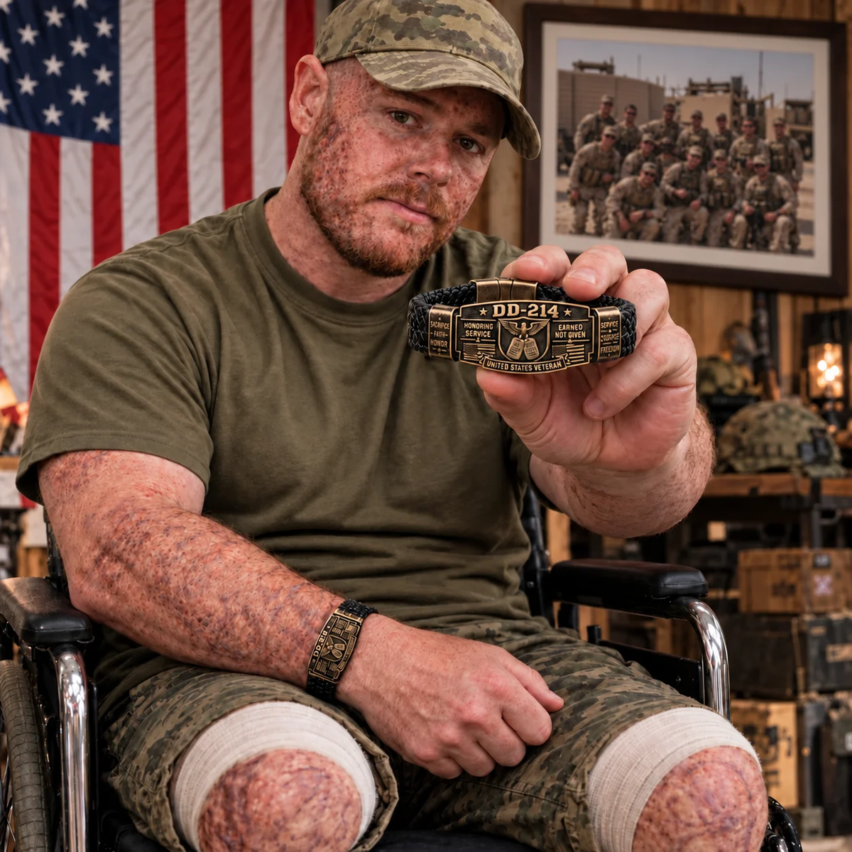 100% Handmade DD-214 Veteran Honor Bracelet(๐๐ก๐๐ ๐๐ฆ๐ข๐ญ๐ก ๐๐๐ง๐๐ฆ๐๐๐ยฎ) - Buy 2 Get Extra 20% Off