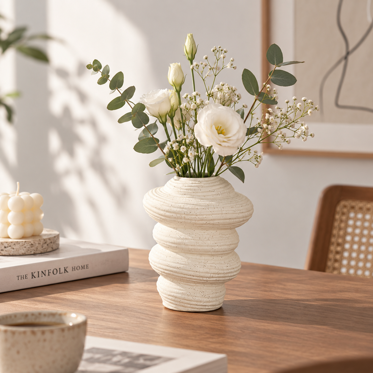 Donut-Shape Ceramic Vase