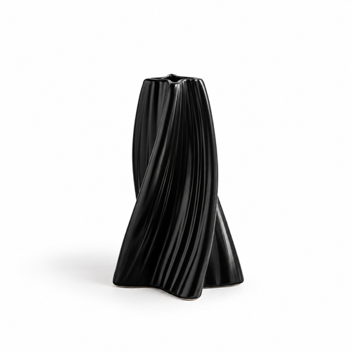 Black Cross Ceramic Vase