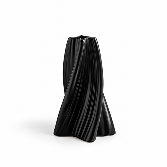 Black Cross Ceramic Vase