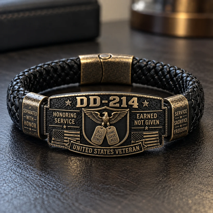 100% Handmade DD-214 Veteran Honor Bracelet(𝐂𝐡𝐚𝐝 𝐒𝐦𝐢𝐭𝐡 𝐇𝐚𝐧𝐝𝐦𝐚𝐝𝐞®) - Buy 2 Get Extra 20% Off