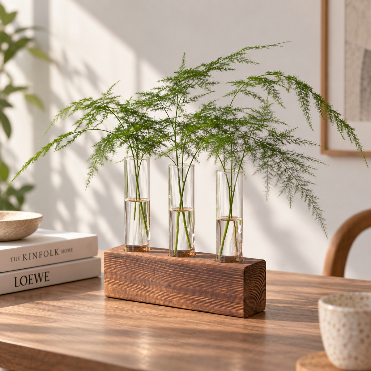 Small 3-Tube Glass Propagation Vase