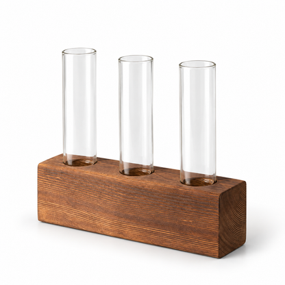 Small 3-Tube Glass Propagation Vase