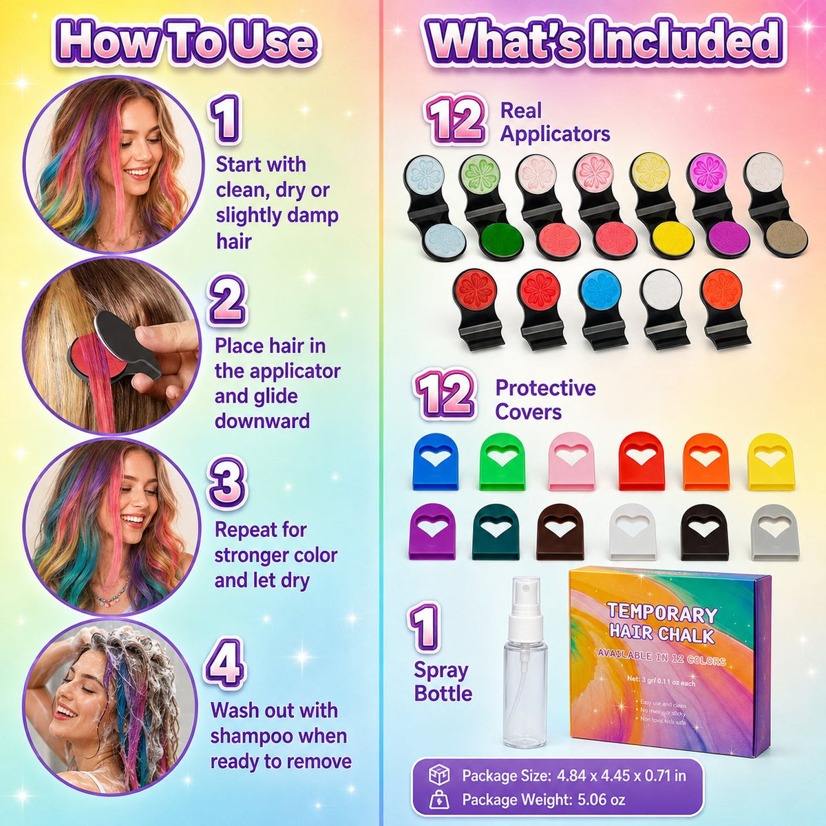 🌈Hair Chalk Applicator Set