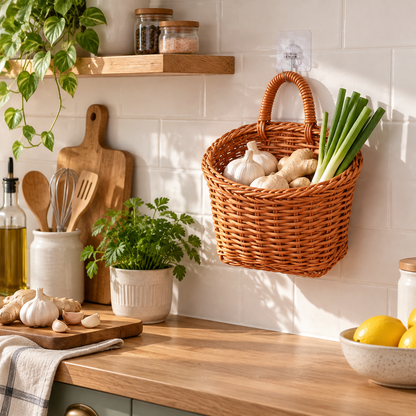 Large Hand-Woven Storage Basket