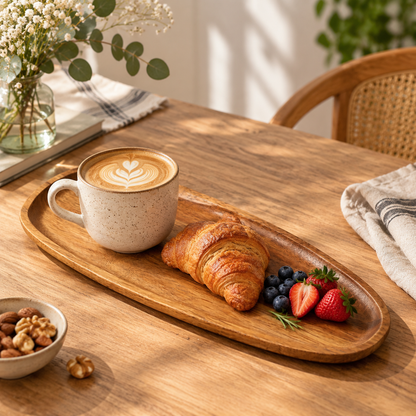 Large Acacia Wood Serving Tray