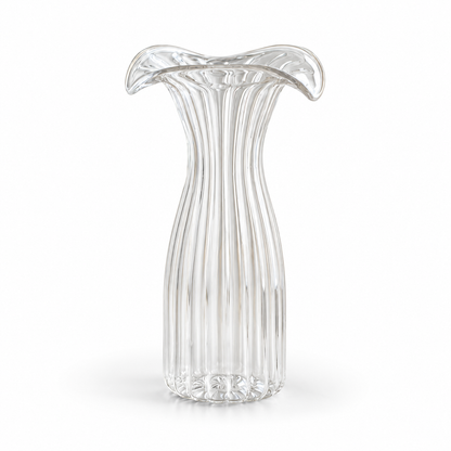 Flared Rim Slim Waist Glass Vase