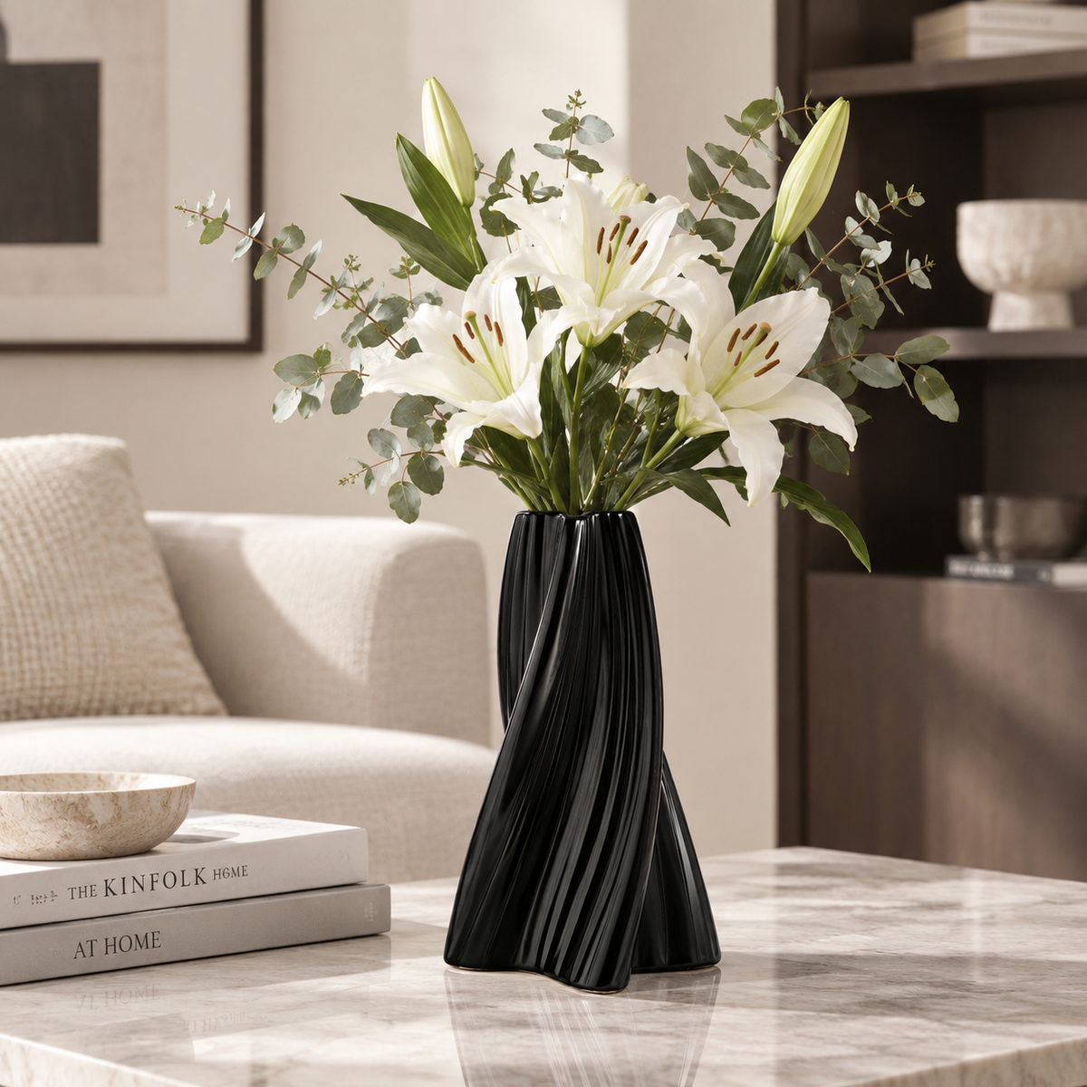 Black Cross Ceramic Vase